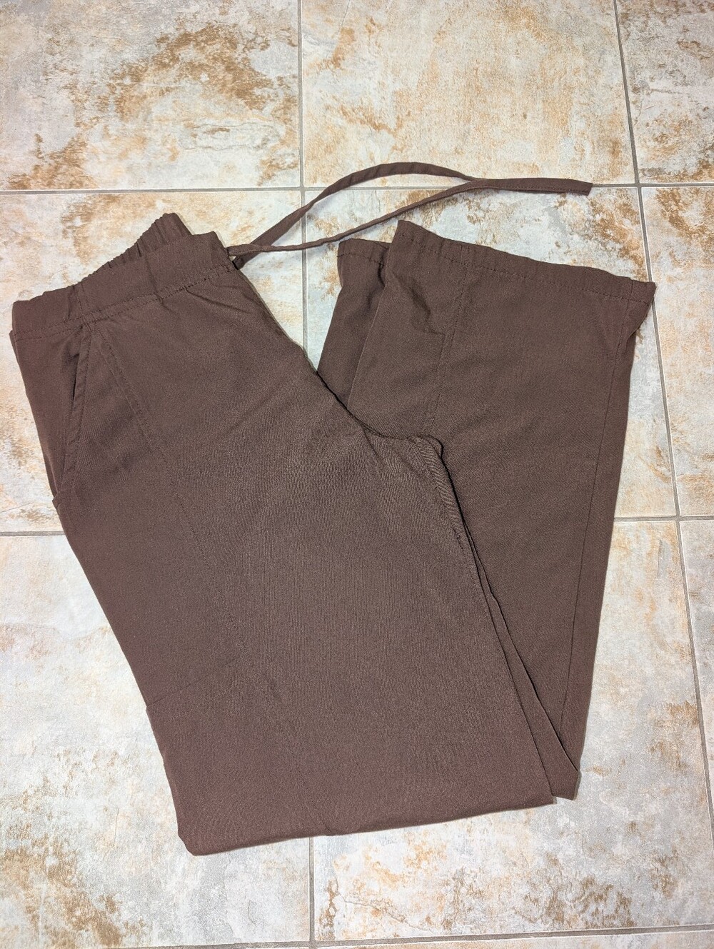Medgear Women's Brown Drawstring Scrub Pants